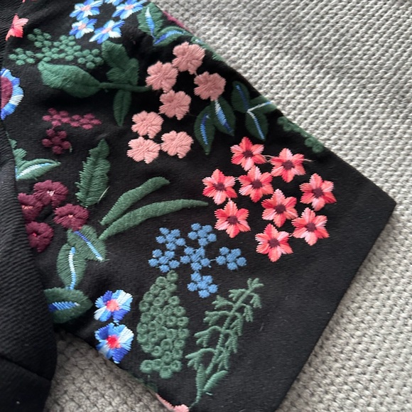 ZARA Black Embroidered Floral Mini Dress NWT Ref 4786/245 Blogger Fav Large L - Picture 7 of 14